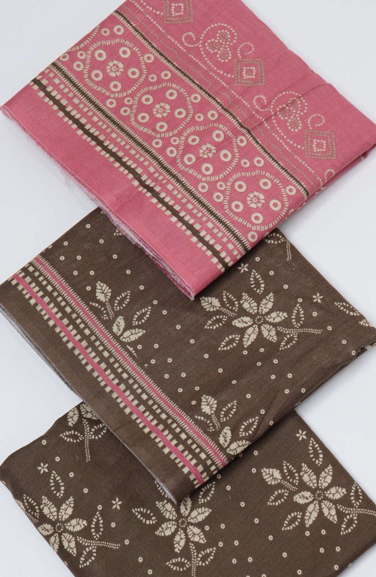 Bin Saeed Printed Khaddar Unstitched 3 Piece Suit - D-01 - BS26WD - Brown - Winter Collection