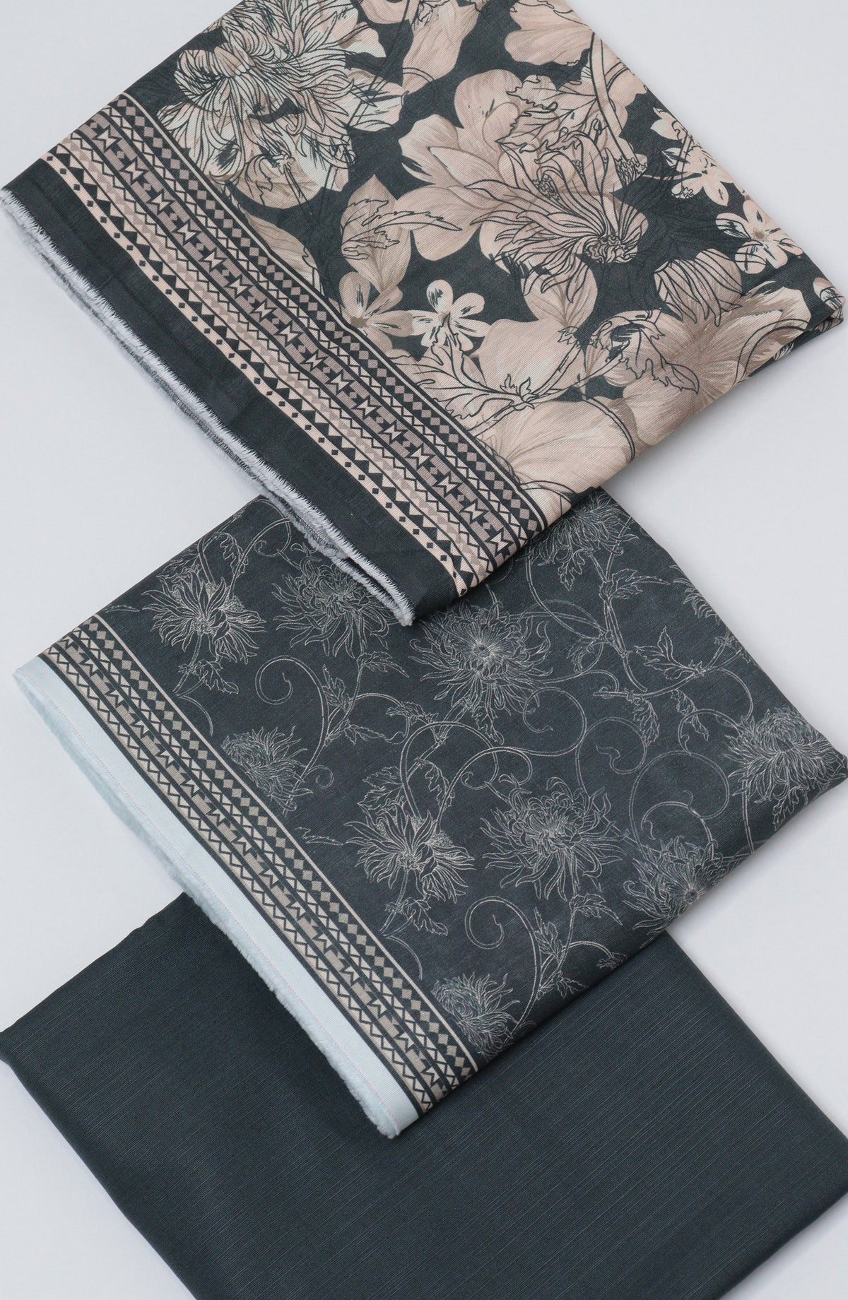 Bin Saeed Printed Khaddar Unstitched 3 Piece Suit - D-03 - BS26WD - Green - Winter Collection