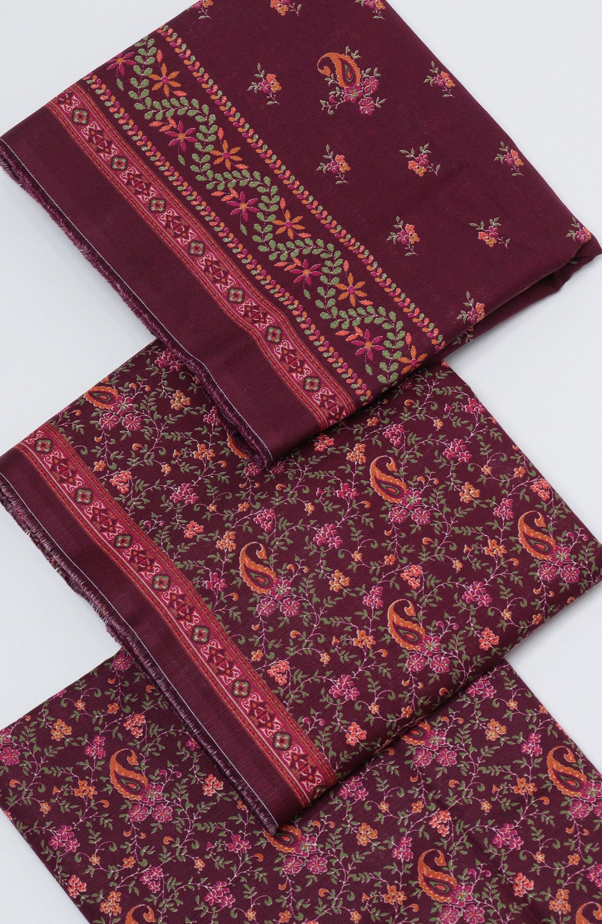 Bin Saeed Printed Khaddar Unstitched 3 Piece Suit - D-11 - BS26WD - Pink - Winter Collection