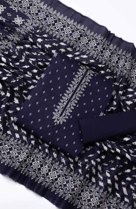 Bin Saeed Printed Lawn Unstitched 3 Piece Suit - PD-13 - BS26DCS - Blue - Summer Collection