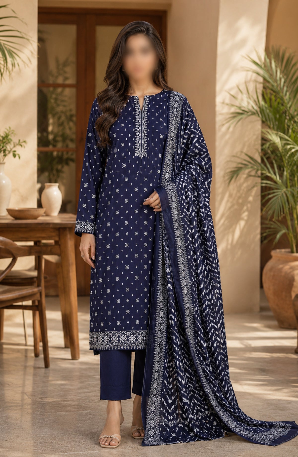 Bin Saeed Printed Lawn Unstitched 3 Piece Suit - PD-13 - BS26DCS - Blue - Summer Collection
