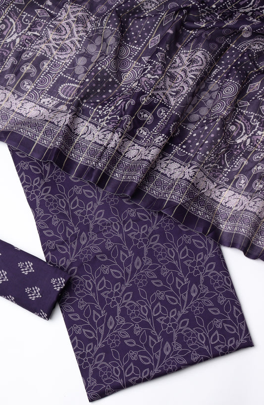 Bin Saeed Printed Lawn Unstitched 3 Piece Suit - PD-12 - BS26DCS - Blue - Summer Collection