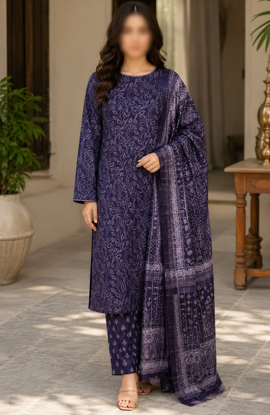Bin Saeed Printed Lawn Unstitched 3 Piece Suit - PD-12 - BS26DCS - Blue - Summer Collection