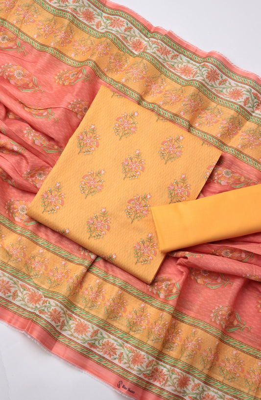 Bin Saeed Printed Lawn Unstitched 3 Piece Suit - PD-09 - BS26DCS - Orange - Summer Collection