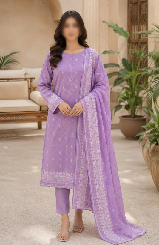 Bin Saeed Printed Lawn Unstitched 3 Piece Suit - PD-04 - BS26DCS - Purple - Summer Collection