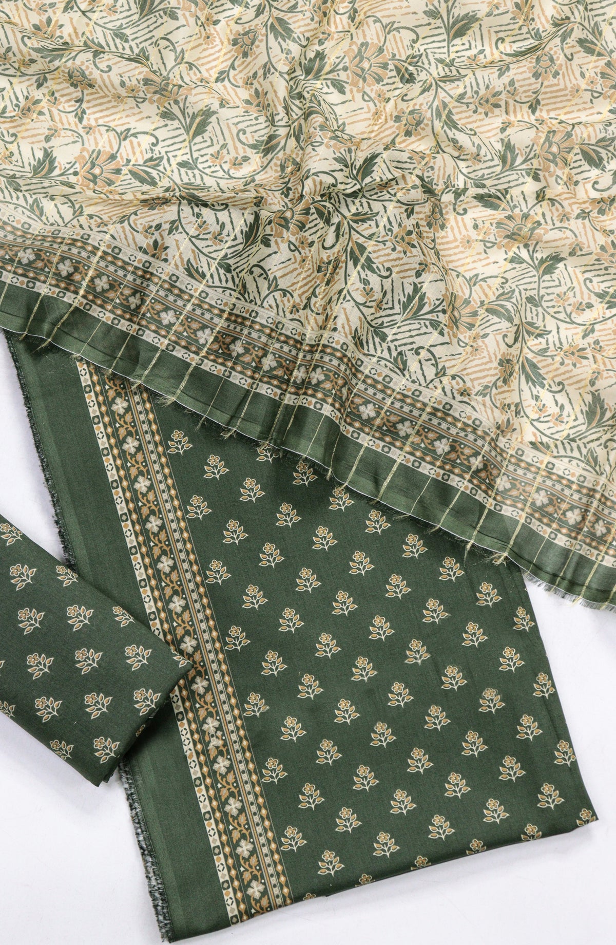 Bin Saeed Printed Lawn Unstitched 3 Piece Suit - D-21 - BS26PR - Green - Summer Collection