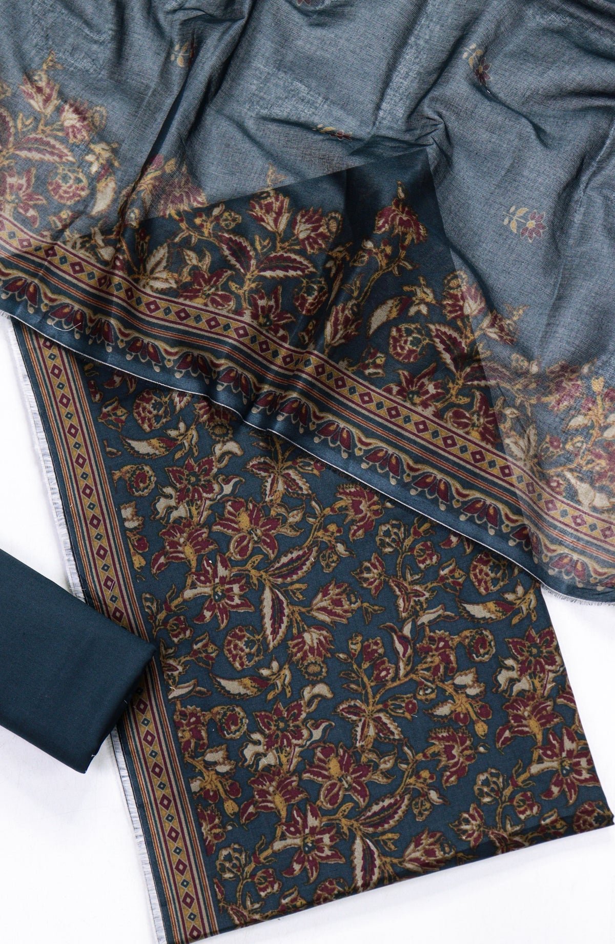 Bin Saeed Printed Lawn Unstitched 3 Piece Suit - D-18 - BS26PR - Blue - Summer Collection