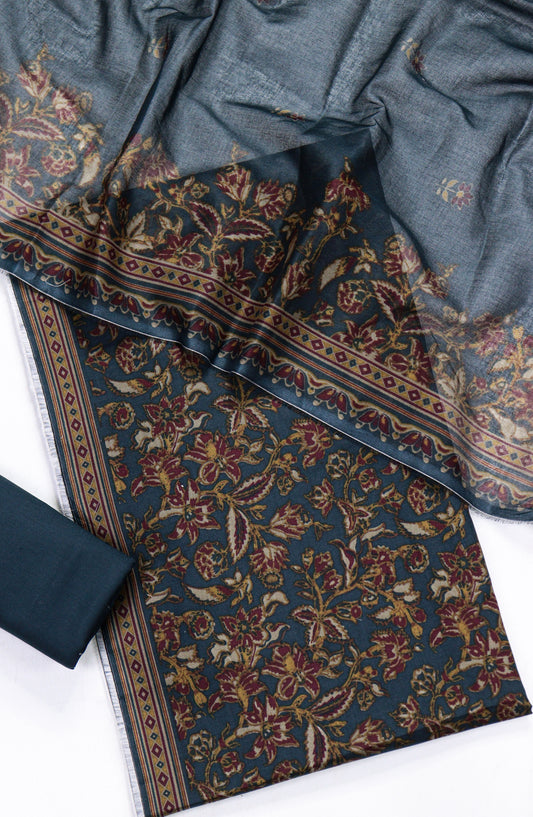 Bin Saeed Printed Lawn Unstitched 3 Piece Suit - D-18 - BS26PR - Blue - Summer Collection