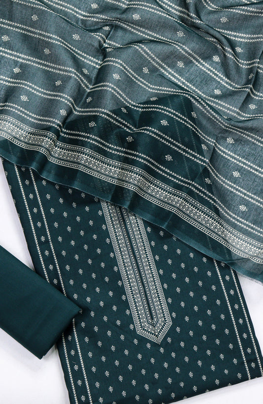 Bin Saeed Printed Lawn Unstitched 3 Piece Suit - D-16 - BS26PR - Green - Summer Collection