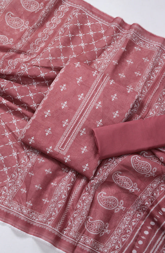 Bin Saeed Printed Lawn Unstitched 3 Piece Suit - BSD-01 - BS26DIN - Pink - Summer Collection