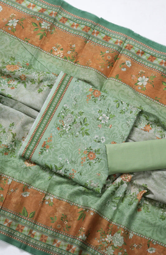 Bin Saeed Printed Lawn Unstitched 3 Piece Suit - BSD21 - BS26END - Green - Summer Collection