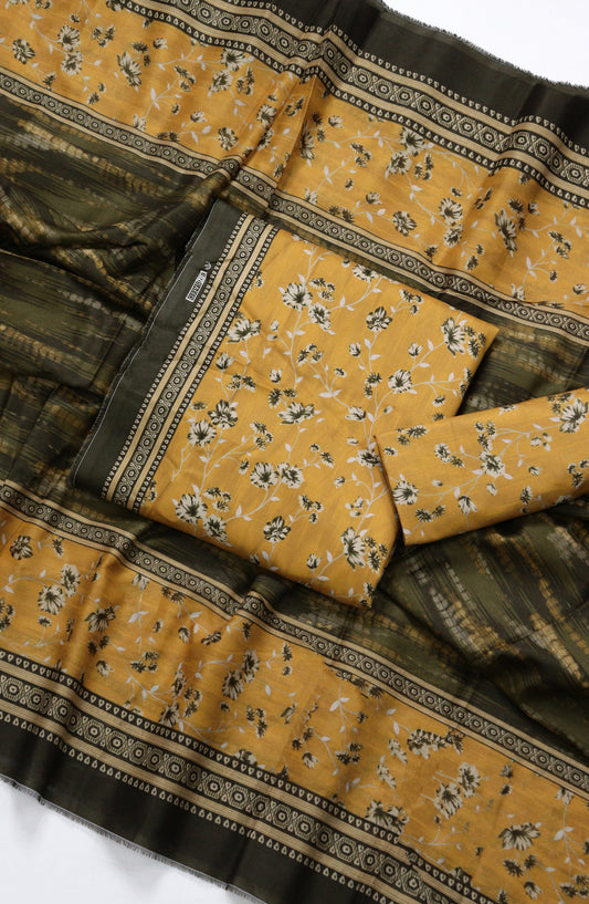 Bin Saeed Printed Lawn Unstitched 3 Piece Suit - BSD03 - BS26END - Yellow - Summer Collection