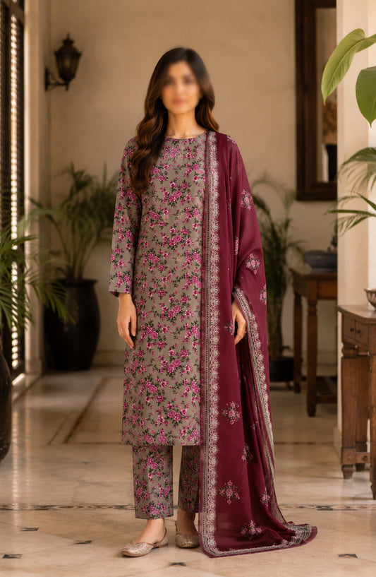 Bin Saeed Printed Lawn Unstitched 3 Piece Suit - D-15 - BS26DCS - Pink - Summer Collection
