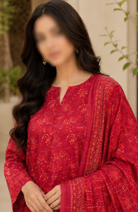 Bin Saeed Printed Lawn Unstitched 3 Piece Suit - D-24 - BS26DCS - Pink - Summer Collection