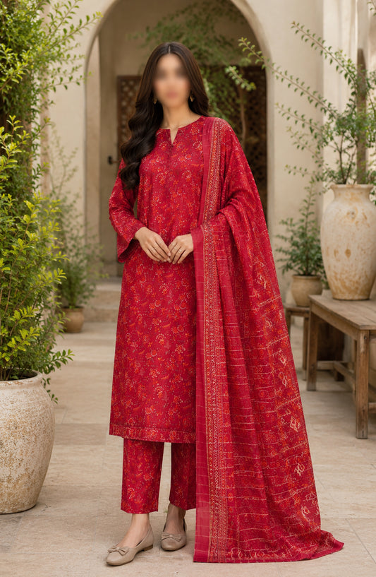 Bin Saeed Printed Lawn Unstitched 3 Piece Suit - D-24 - BS26DCS - Pink - Summer Collection