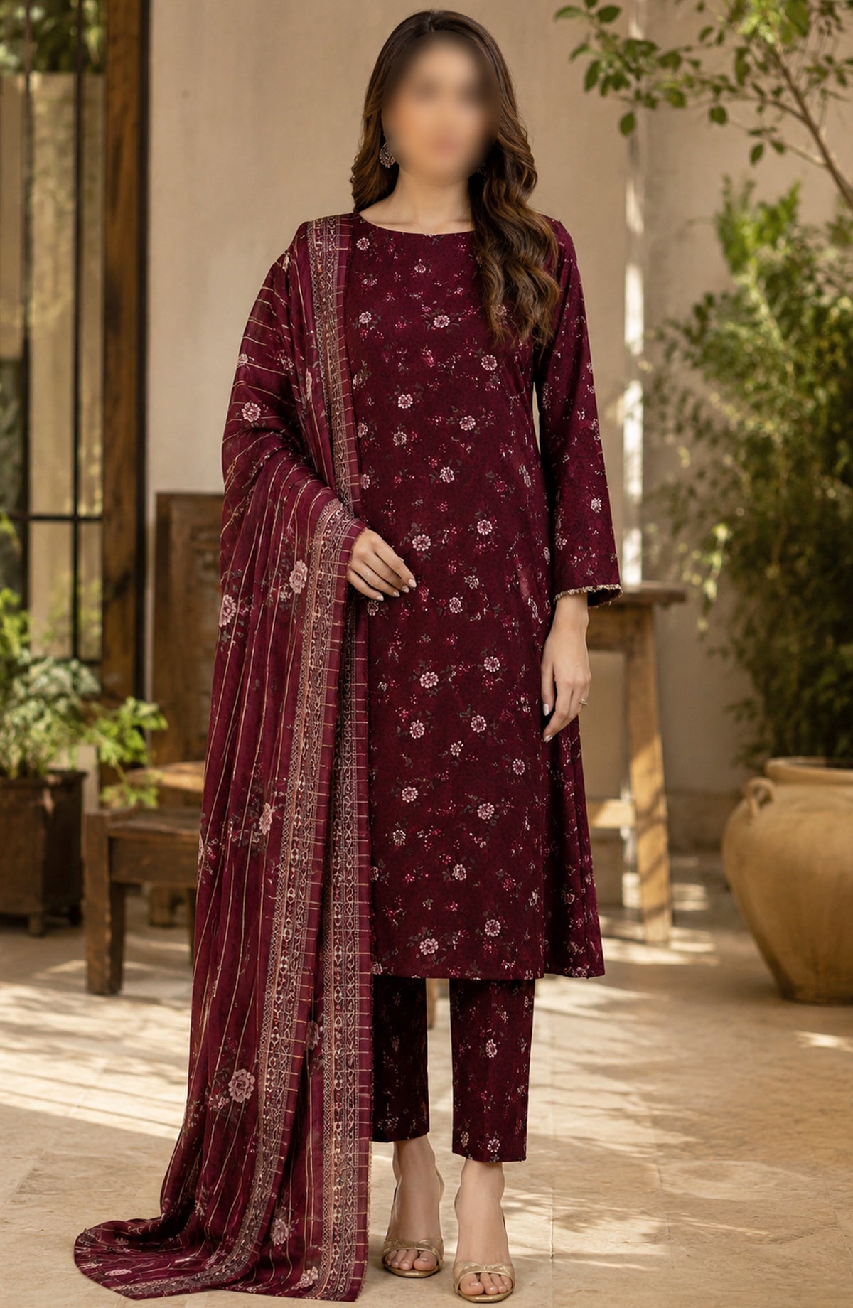 Bin Saeed Printed Lawn Unstitched 3 Piece Suit - D-12 - BS26DCS - Pink - Summer Collection