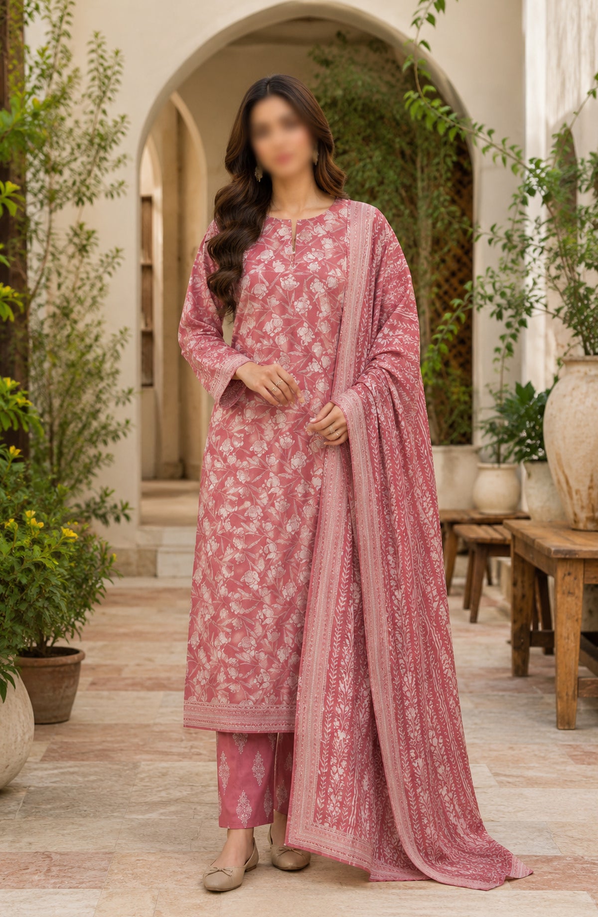 Bin Saeed Printed Lawn Unstitched 3 Piece Suit - D-10 - BS26DCS - Pink - Summer Collection
