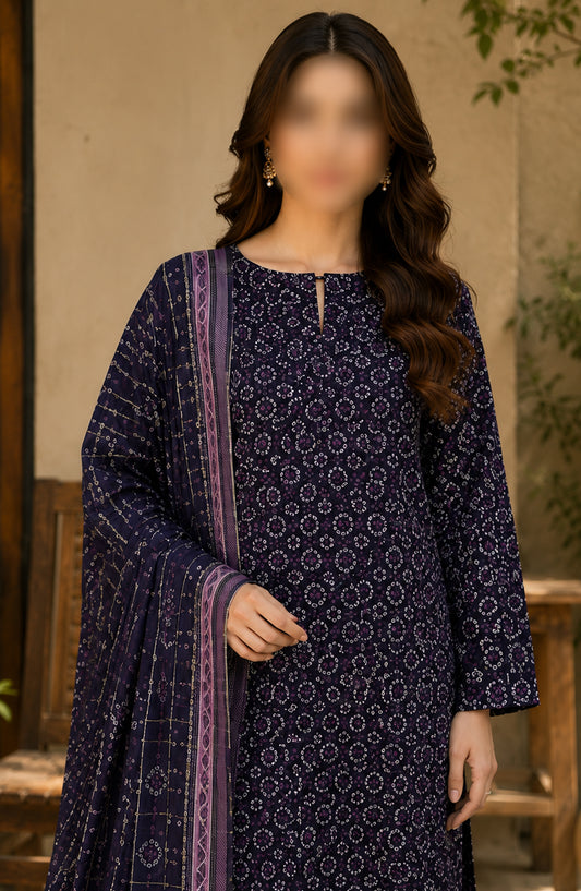 Bin Saeed Printed Lawn Unstitched 3 Piece Suit - D-09 - BS26DCS - Blue - Summer Collection