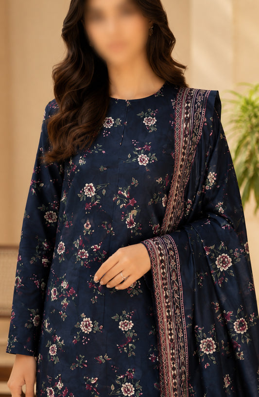 Bin Saeed Printed Lawn Unstitched 3 Piece Suit - D-20 - BS26DCS - Blue - Summer Collection