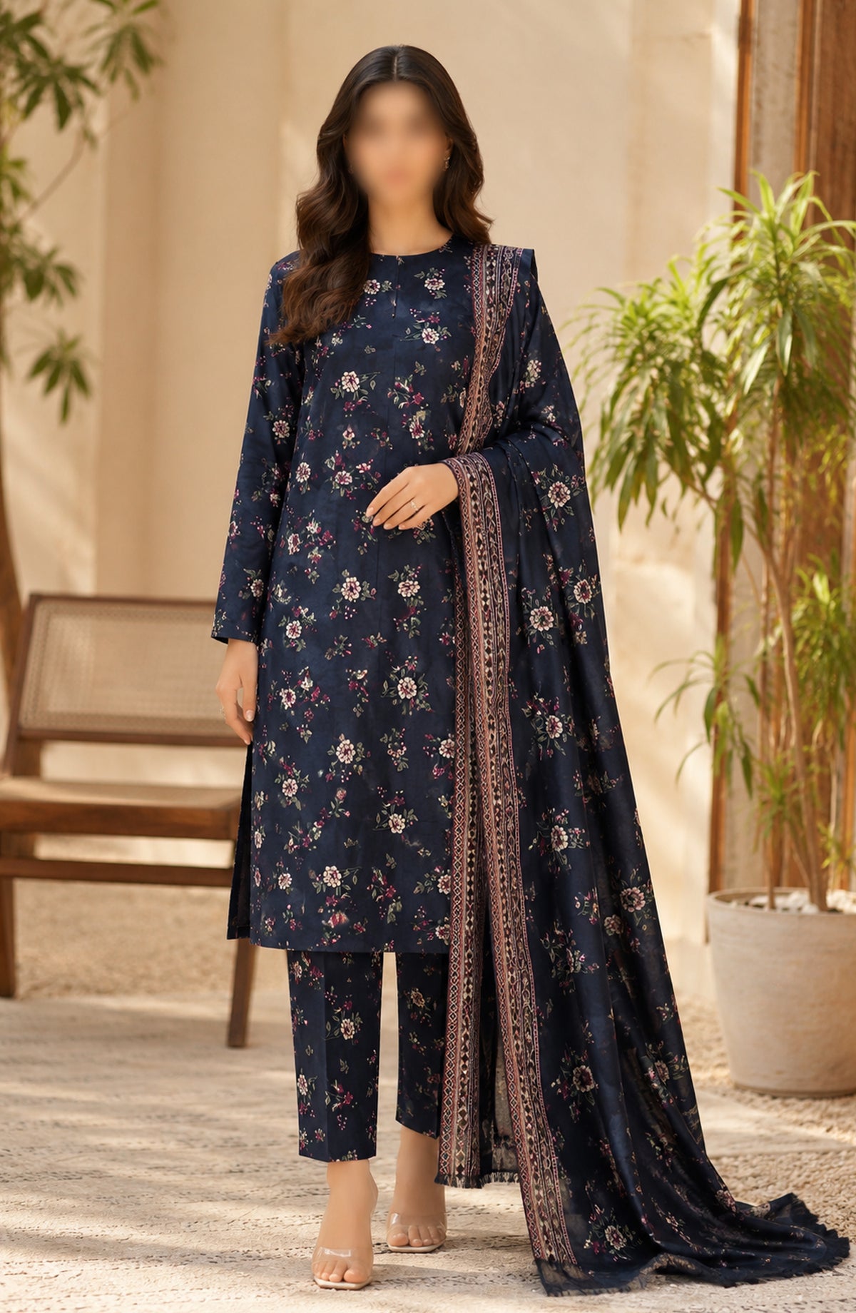 Bin Saeed Printed Lawn Unstitched 3 Piece Suit - D-20 - BS26DCS - Blue - Summer Collection
