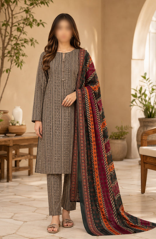 Bin Saeed Printed Lawn Unstitched 3 Piece Suit - D-07 - BS26DCS - Black - Summer Collection