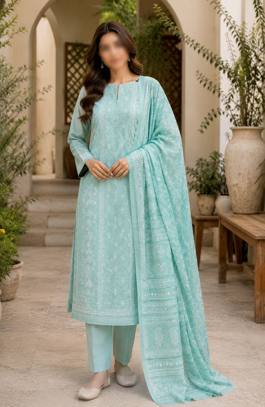 Bin Saeed Printed Lawn Unstitched 3 Piece Suit - D-17 - BS26DCS - Blue - Summer Collection