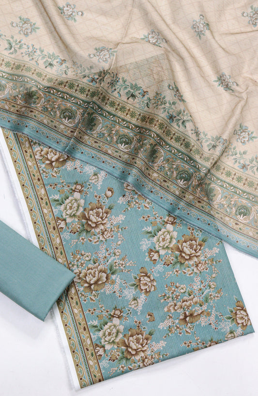 Bin Saeed Printed Lawn Unstitched 3 Piece Suit - D-11 - BS26PR - Ferozi - Summer Collection