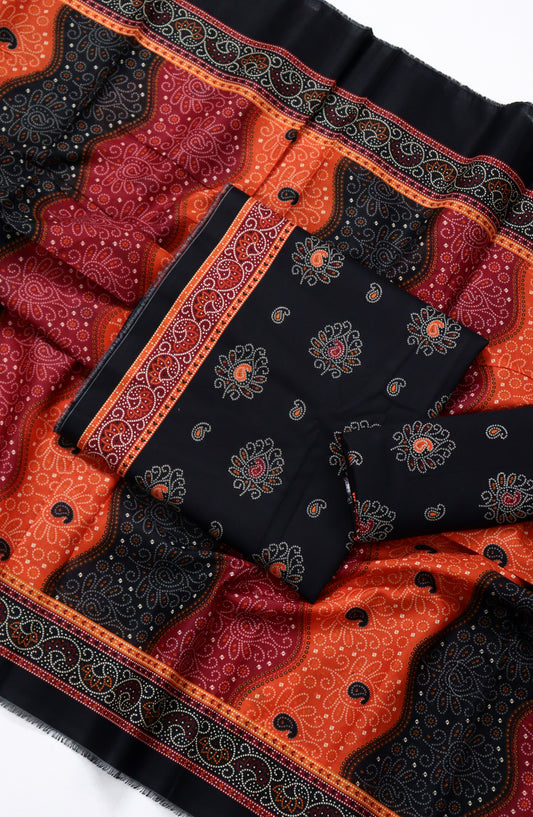 Bin Saeed Printed Lawn Unstitched 3 Piece Suit - PRD-34 - BS26VLP - Black - Summer Collection