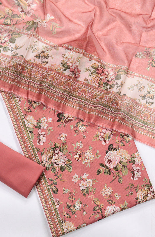 Bin Saeed Printed Lawn Unstitched 3 Piece Suit - D-10 - BS26PR - Pink - Summer Collection