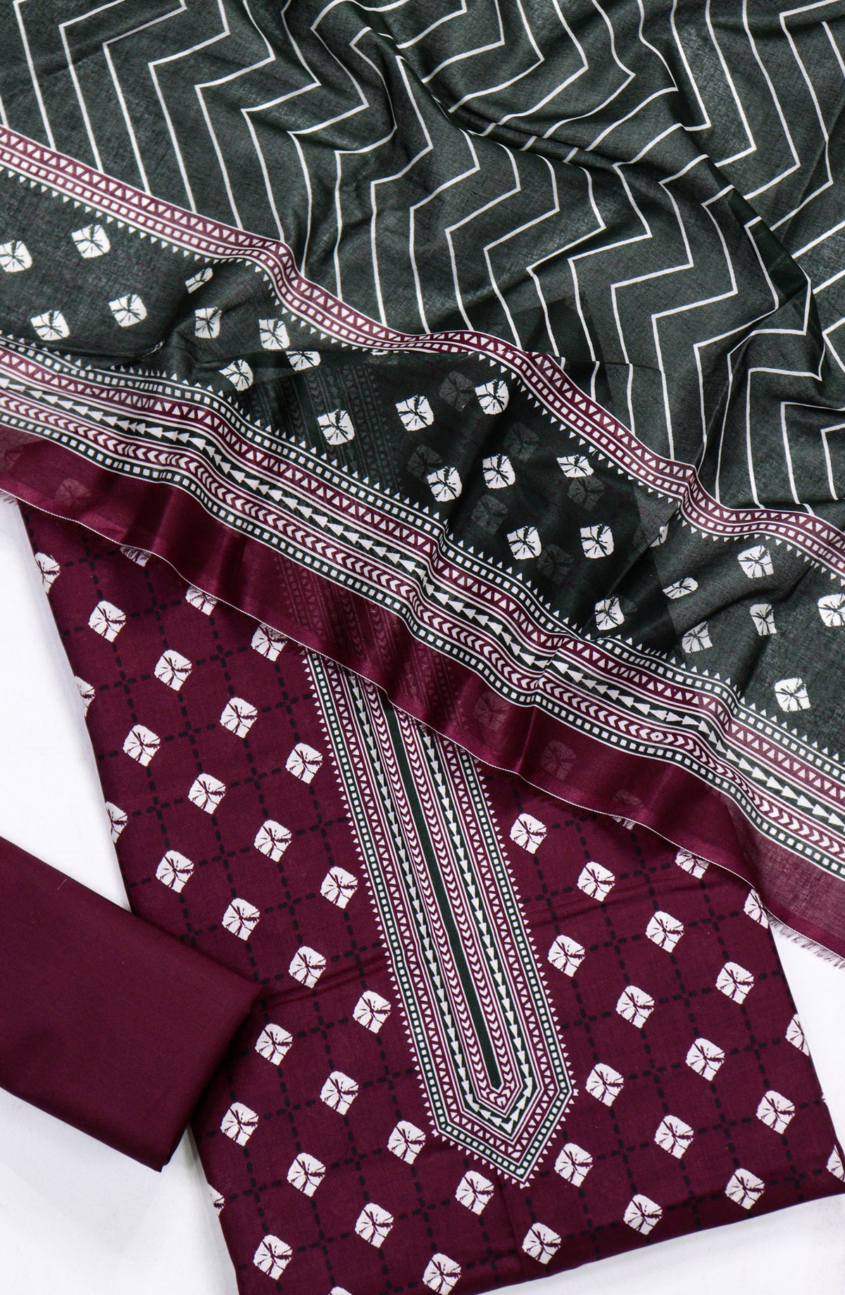 Bin Saeed Printed Lawn Unstitched 3 Piece Suit - D-09 - BS26PR - Red - Summer Collection