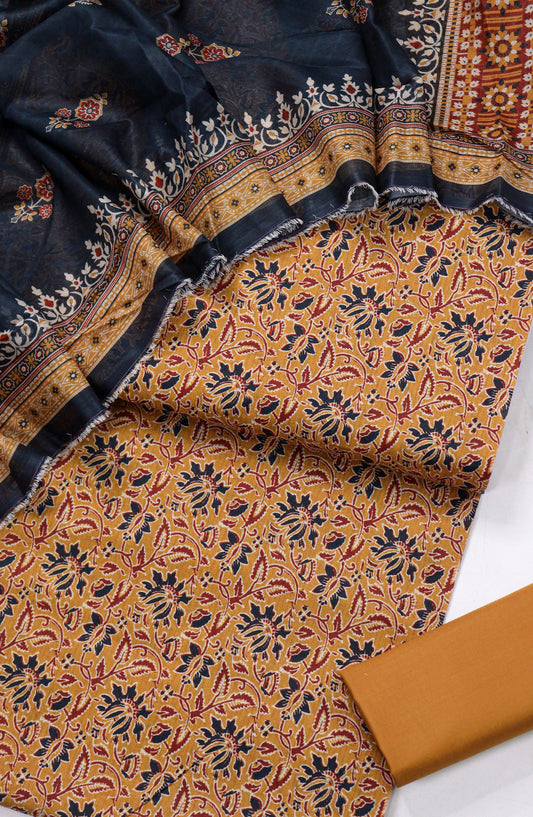 Bin Saeed Printed Lawn Unstitched 3 Piece Suit - D-06 - BS26PR - Orange - Summer Collection