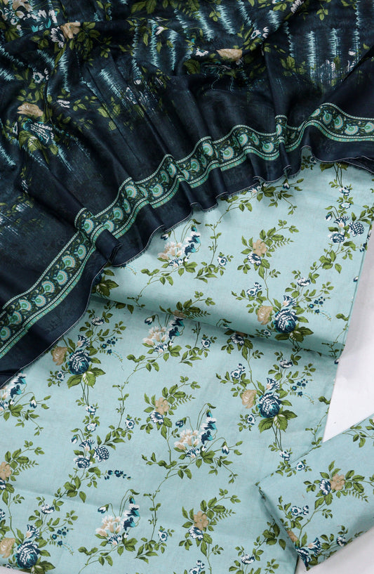 Bin Saeed Printed Lawn Unstitched 3 Piece Suit - D-05 - BS26PR - Ferozi - Summer Collection