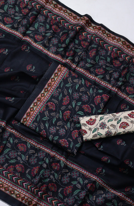 Bin Saeed Printed Lawn Unstitched 3 Piece Suit - PRD-24 - BS26VLP - Black - Summer Collection