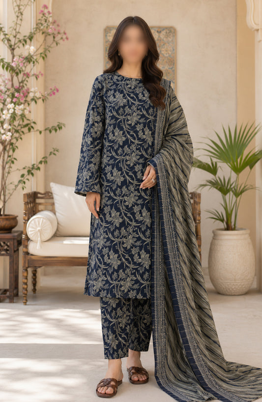 Bin Saeed Printed Lawn Unstitched 3 Piece Suit - PRD-23 - BS26VLP - Black - Summer Collection