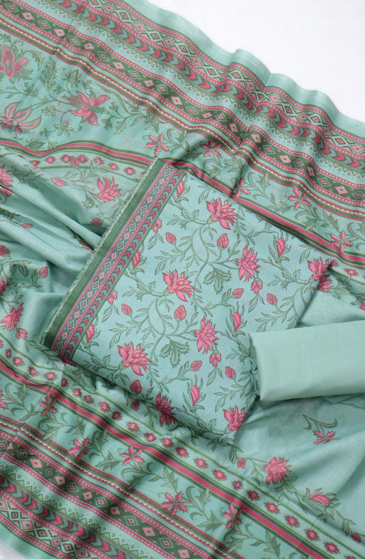 Bin Saeed Printed Lawn Unstitched 3 Piece Suit - PRD-15 - BS26VLP - Ferozi - Summer Collection