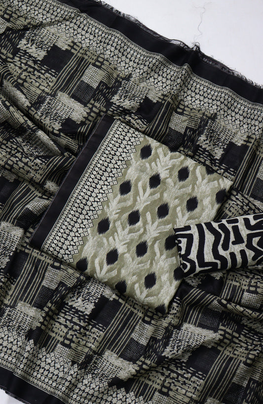 Bin Saeed Printed Lawn Unstitched 3 Piece Suit - PRD-06 - BS26VLP - Grey - Summer Collection