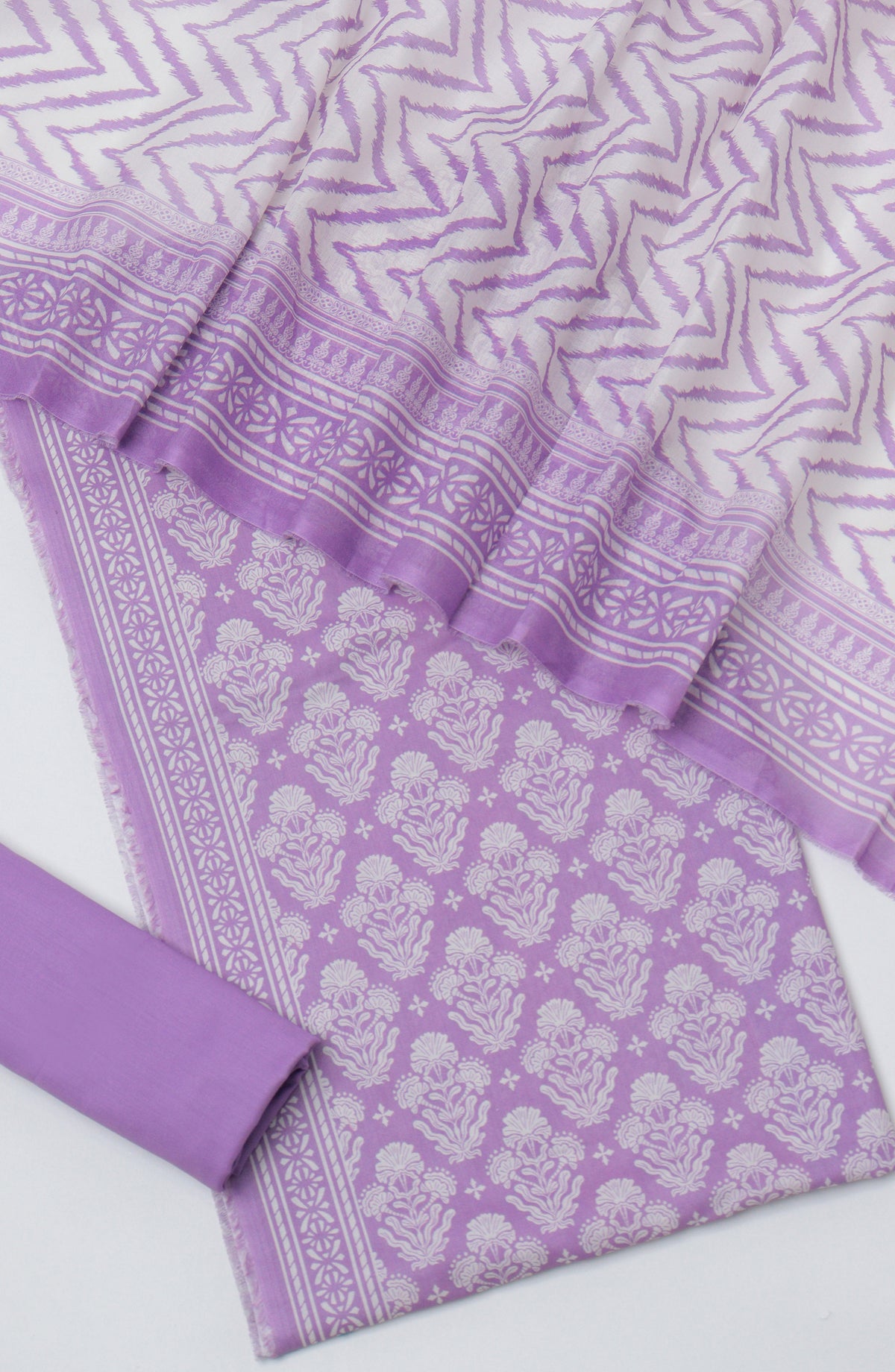 Bin Saeed Printed Lawn Unstitched 3 Piece Suit - D-18 - BS26PTL - Purple - Summer Collection
