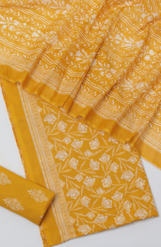 Bin Saeed Printed Lawn Unstitched 3 Piece Suit - D-16 - BS26PTL - Yellow - Summer Collection