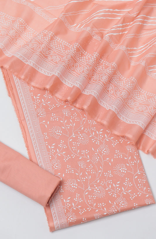 Bin Saeed Printed Lawn Unstitched 3 Piece Suit - D-07 - BS26PTL - Pink - Summer Collection