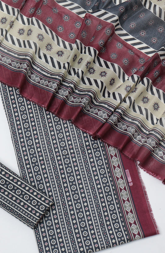 Bin Saeed Printed Lawn Unstitched 3 Piece Suit - D-02 - BS26PTL - Black - Summer Collection