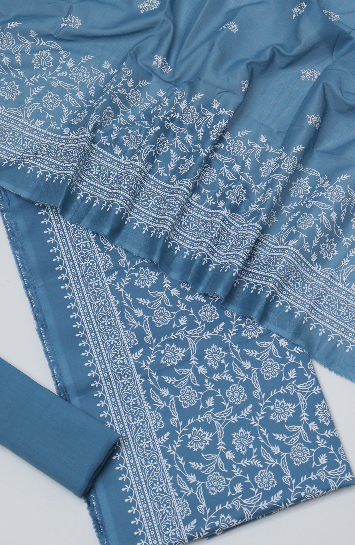 Bin Saeed Printed Lawn Unstitched 3 Piece Suit - D-01 - BS26PTL - Blue - Summer Collection