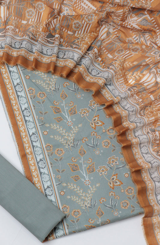 Bin Saeed Printed Cotton Unstitched 3 Piece Suit - D-04 - BS26TWL - Green - Summer Collection