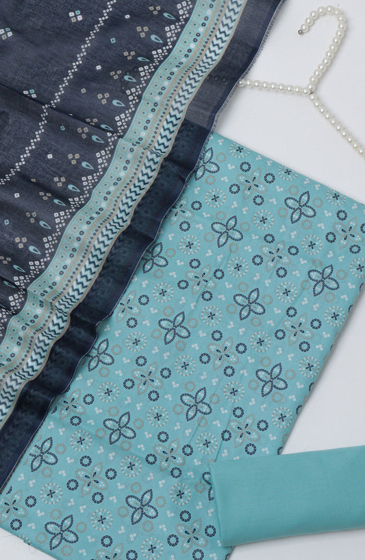 Bin Saeed Printed Cotton Unstitched 3 Piece Suit - D-11 - BS26TWL - Sea Green - Summer Collection