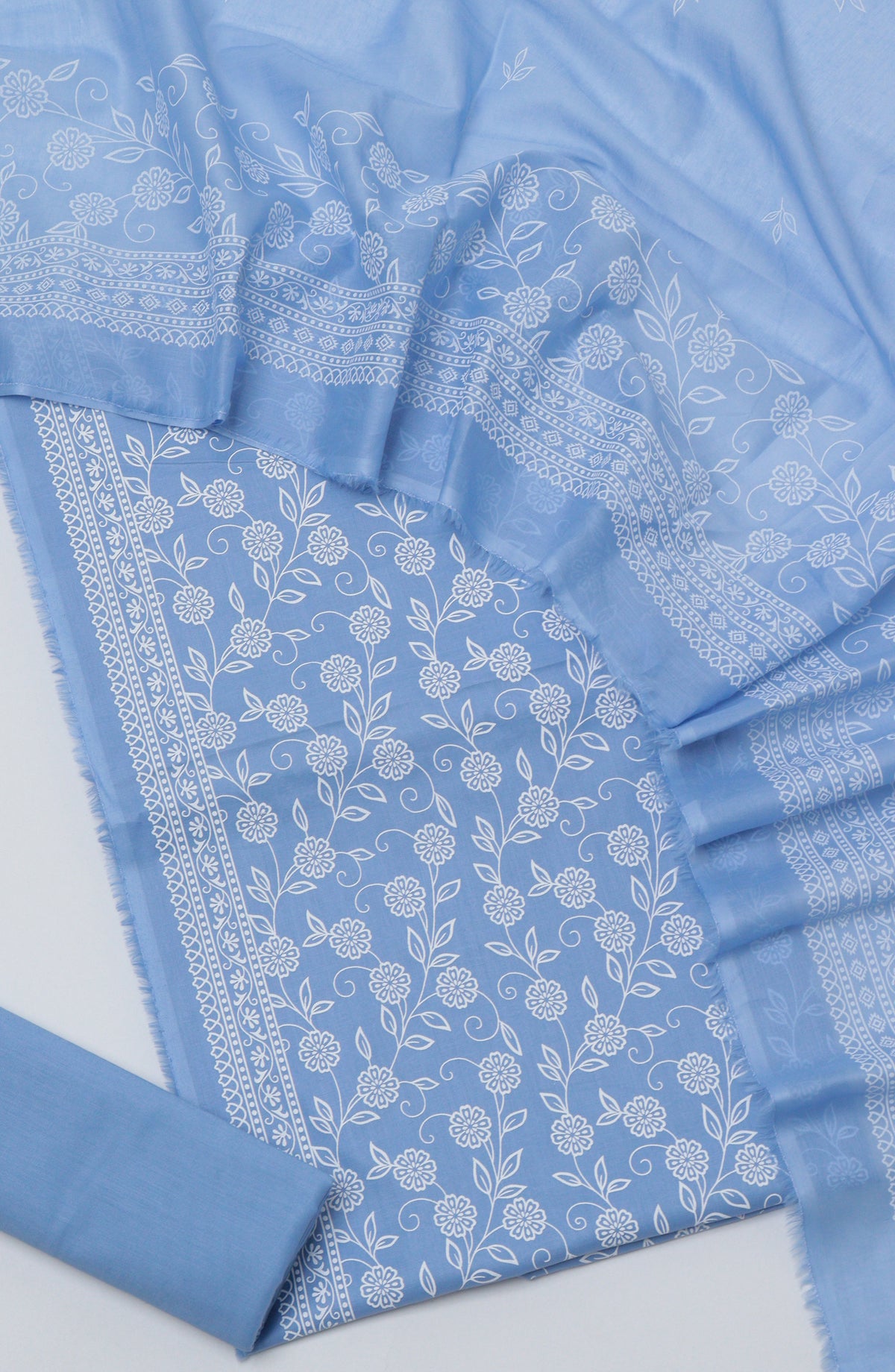 Bin Saeed Printed Cotton Unstitched 3 Piece Suit - D-18 - BS26PRTH - Blue - Summer Collection