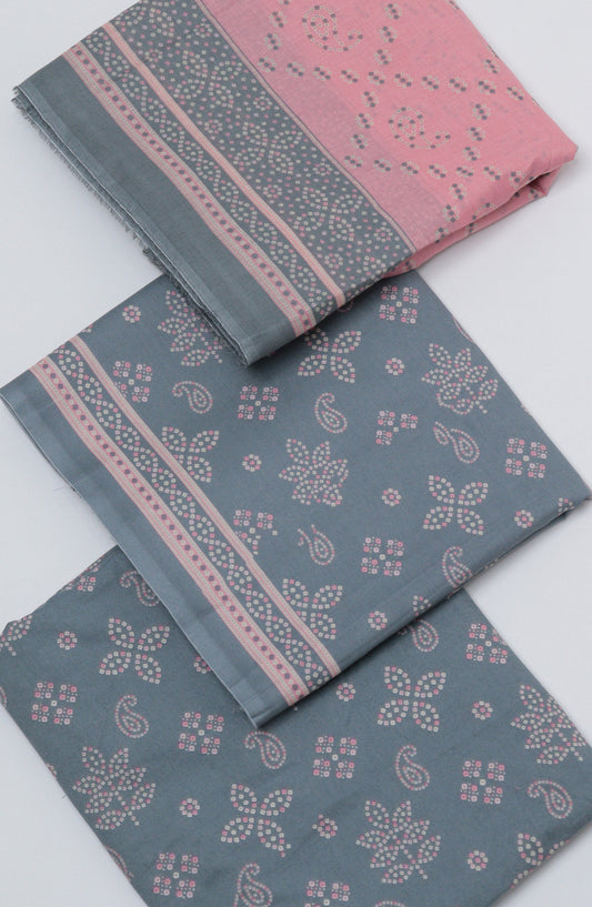 Bin Saeed Printed Cotton Unstitched 3 Piece Suit - D-17 - BS26PRTH - Blue - Summer Collection