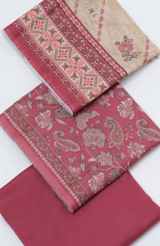 Bin Saeed Printed Cotton Unstitched 3 Piece Suit - D-13 - BS26PRTH - Pink - Summer Collection