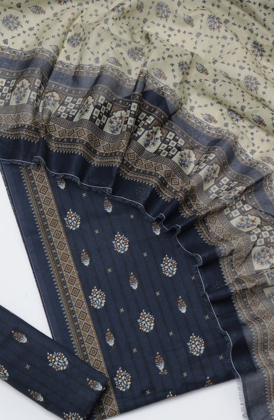 Bin Saeed Printed Cotton Unstitched 3 Piece Suit - D-11 - BS26PRTH - Blue - Summer Collection