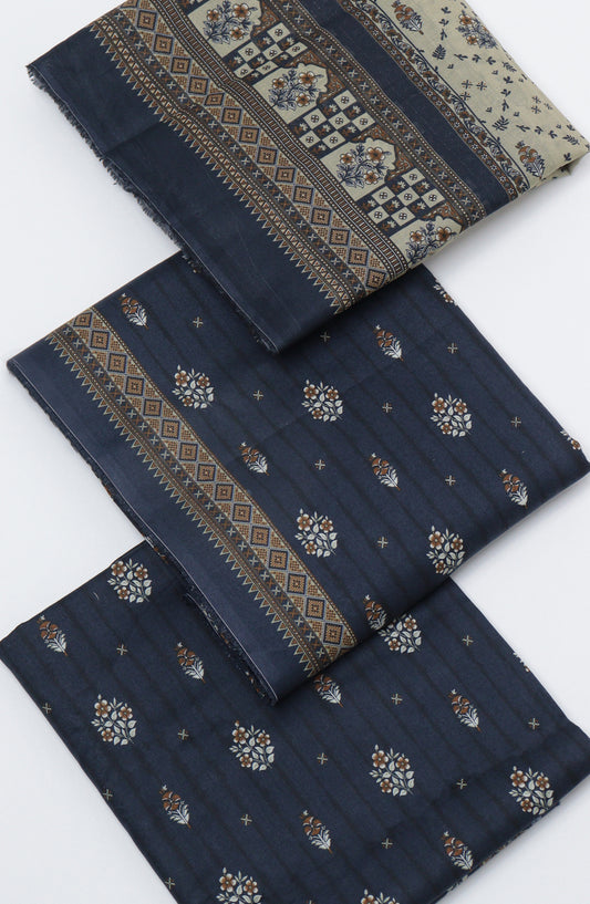 Bin Saeed Printed Cotton Unstitched 3 Piece Suit - D-11 - BS26PRTH - Blue - Summer Collection