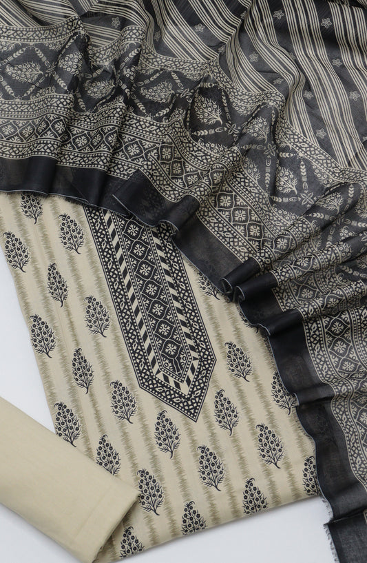 Bin Saeed Printed Cotton Unstitched 3 Piece Suit - D-10 - BS26PRTH - Fawn - Summer Collection