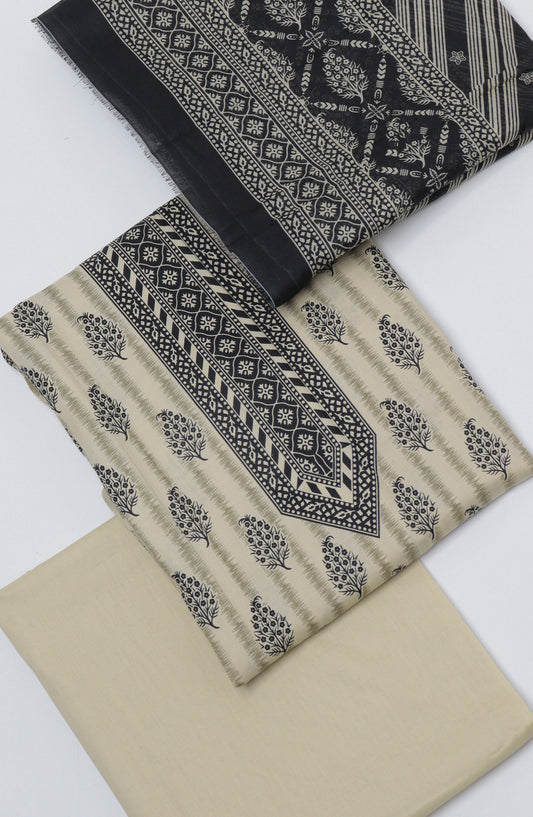 Bin Saeed Printed Cotton Unstitched 3 Piece Suit - D-10 - BS26PRTH - Fawn - Summer Collection